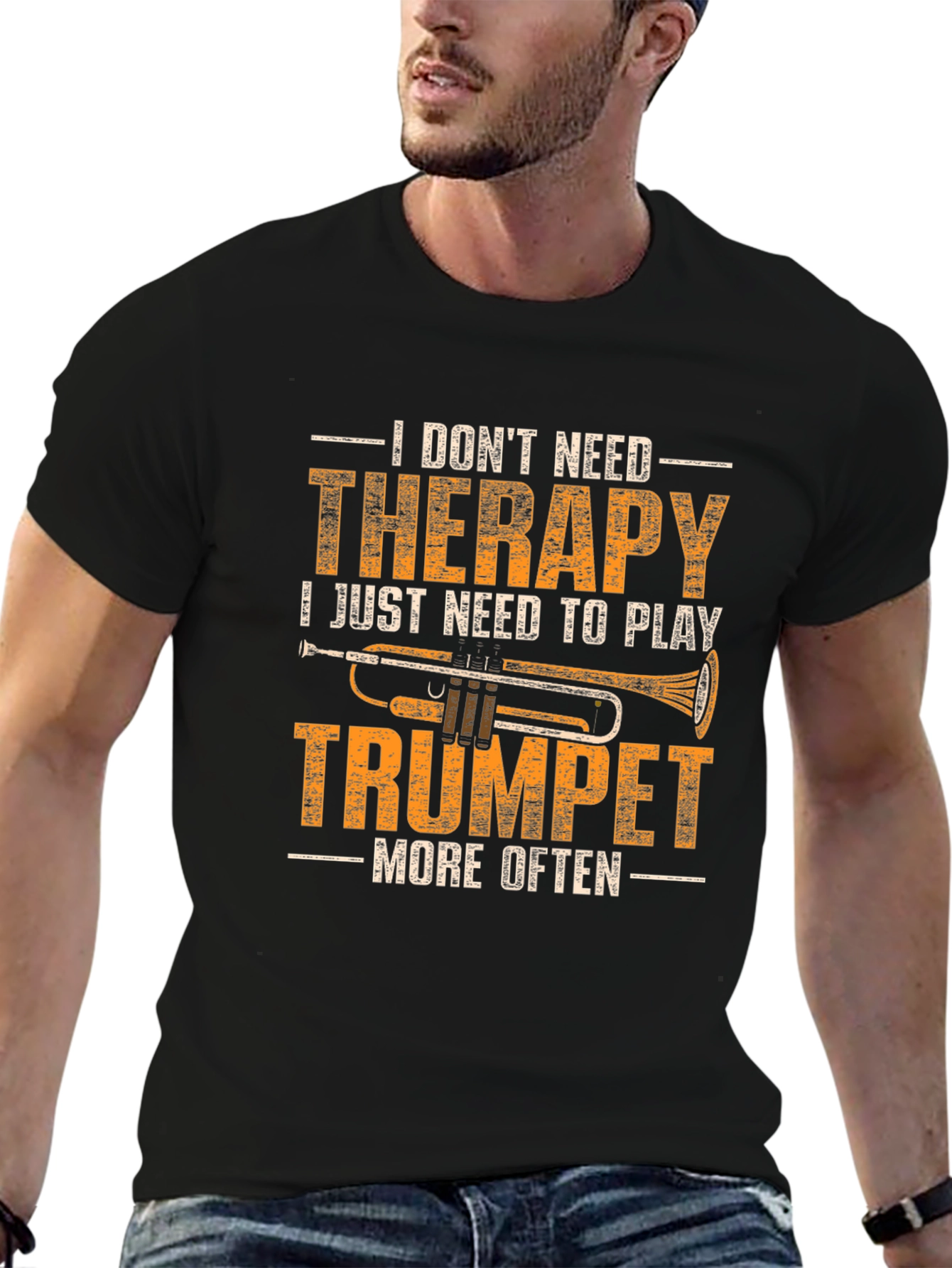 Trumpet Therapy T-Shirt - Musicians Humor Tee