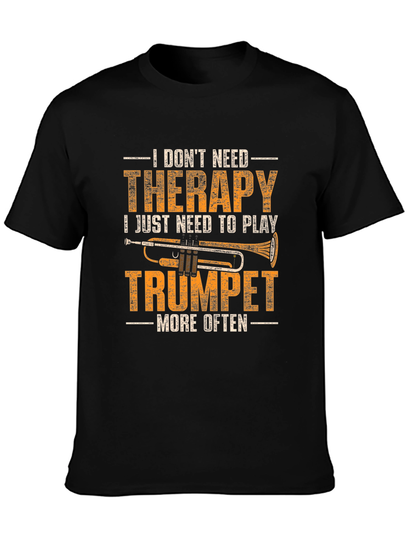 Trumpet Therapy T-Shirt - Musicians Humor Tee