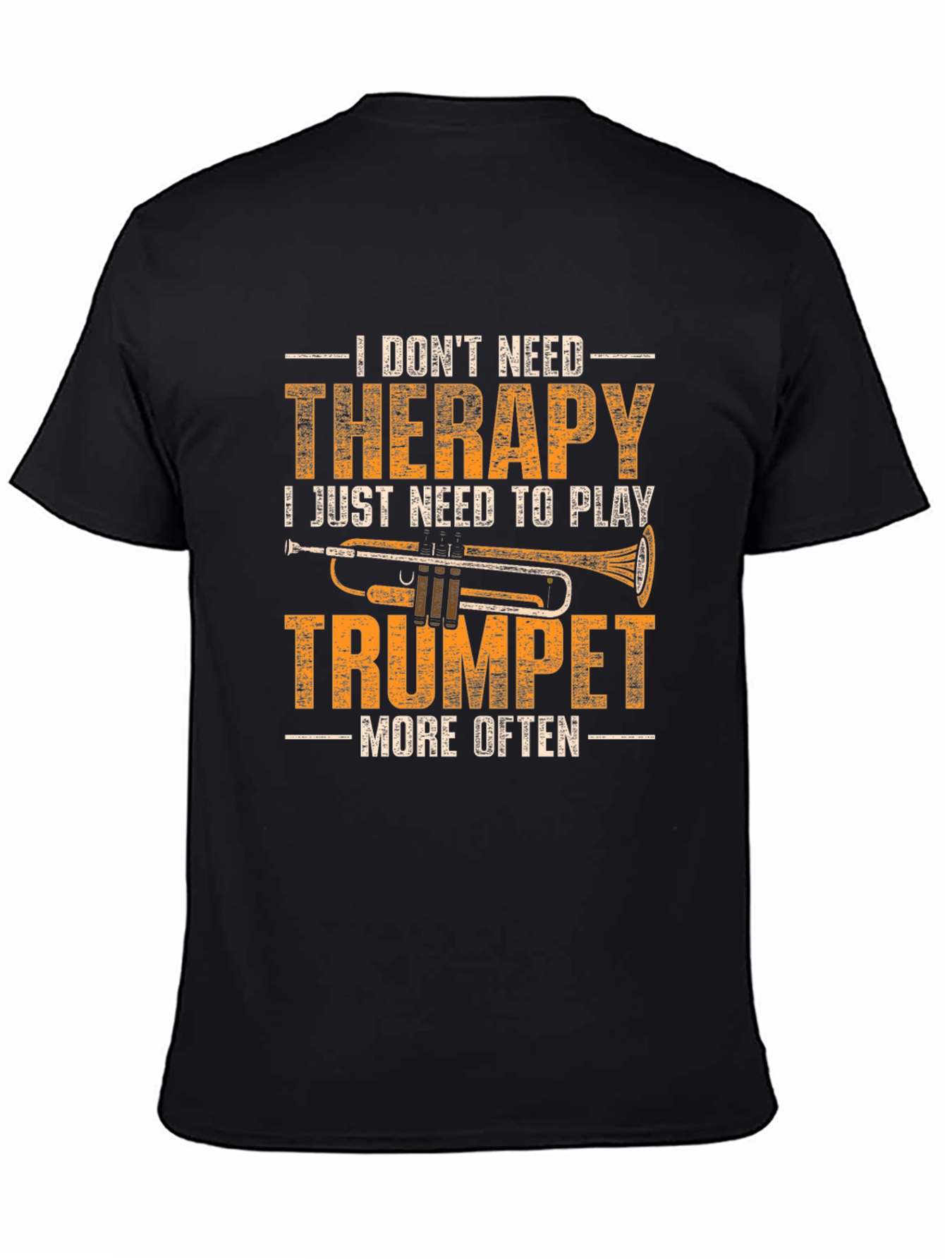 Trumpet Therapy T-Shirt - Musicians Humor Tee