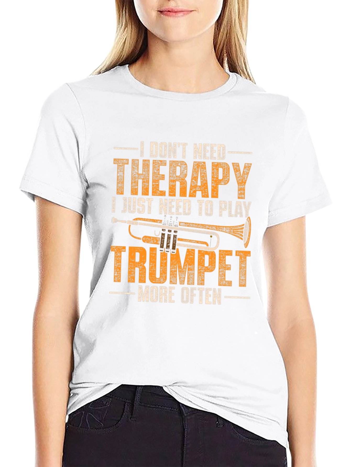 Trumpet Therapy T-Shirt - Musicians Humor Tee