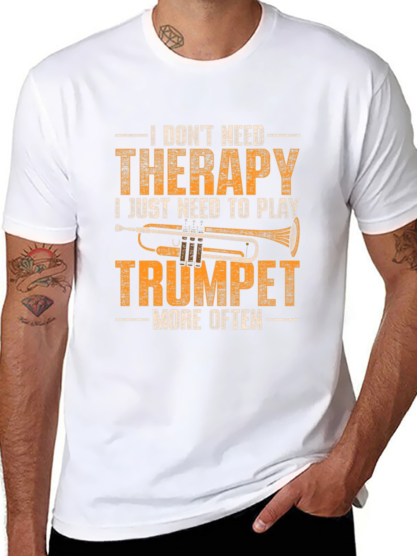 Trumpet Therapy T-Shirt - Musicians Humor Tee