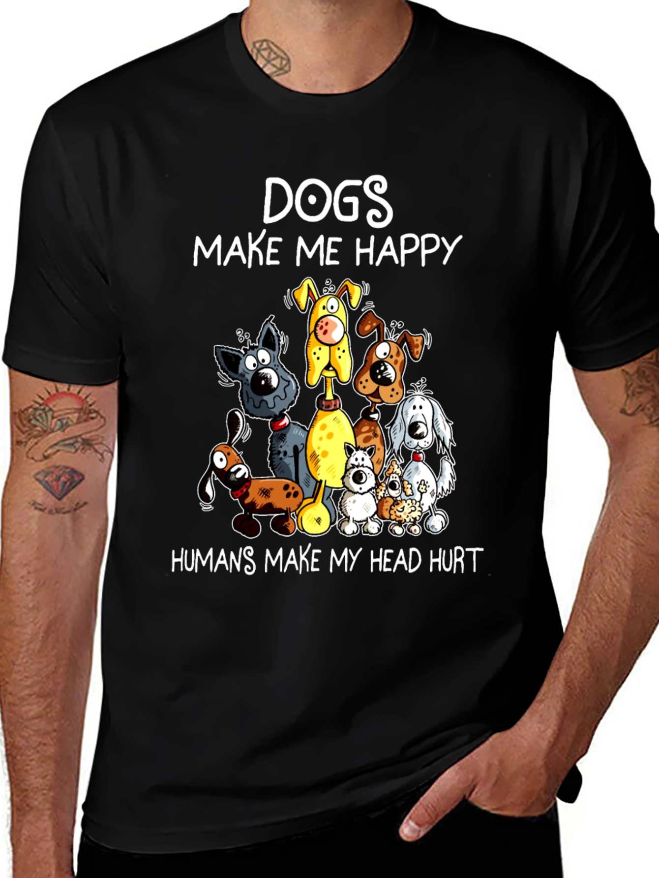 Dogs Make Me Happy T-Shirt