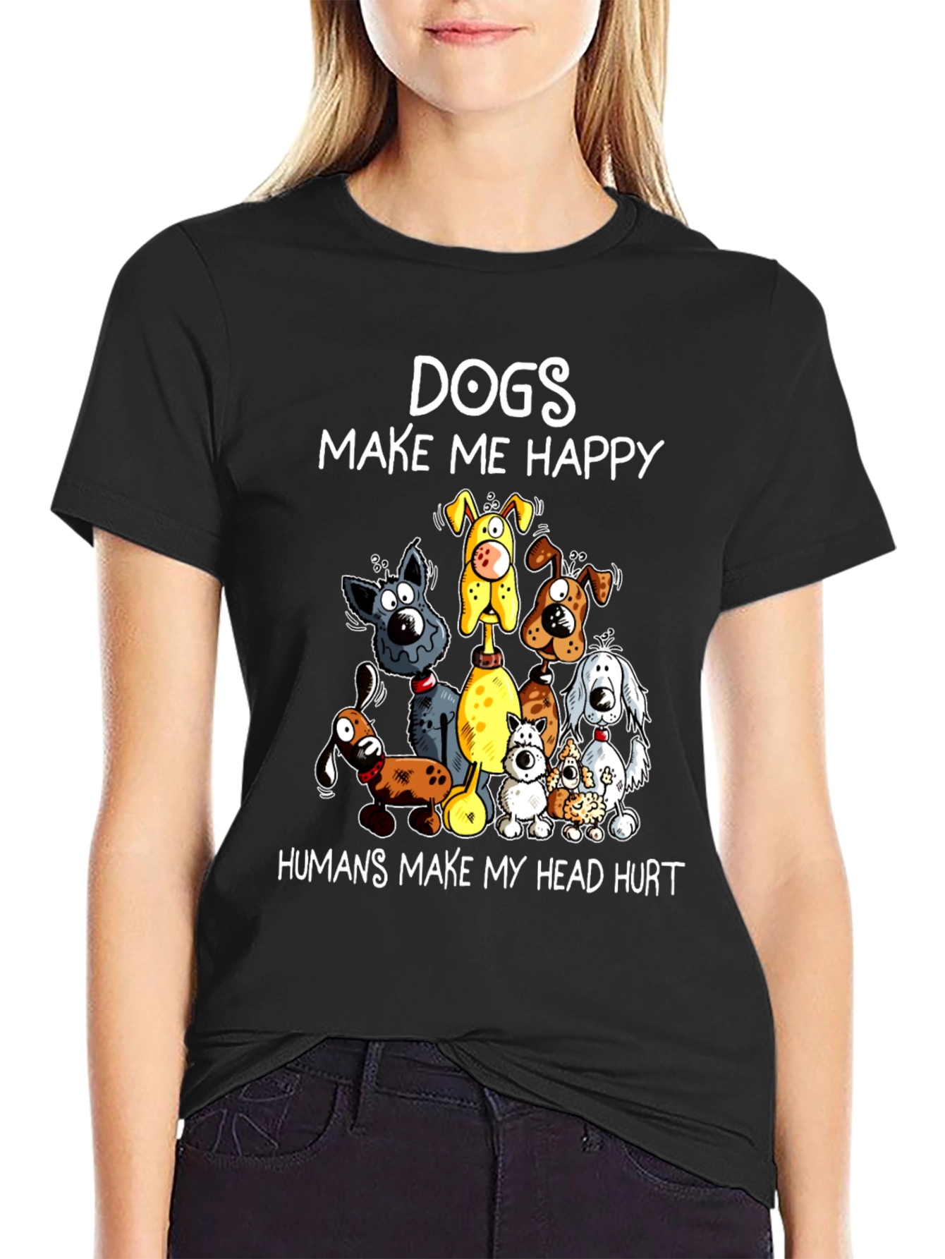 Dogs Make Me Happy T-Shirt