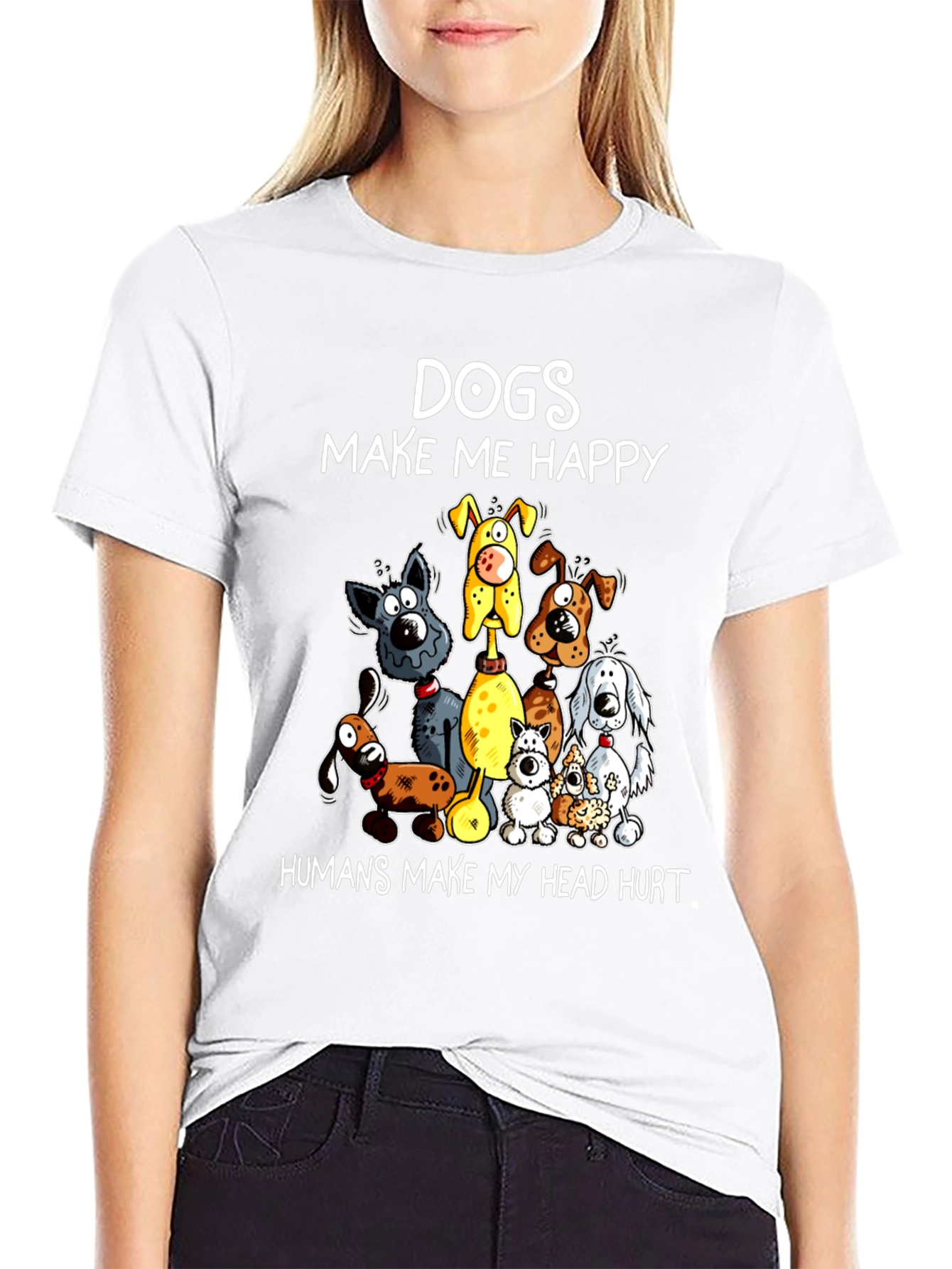 Dogs Make Me Happy T-Shirt