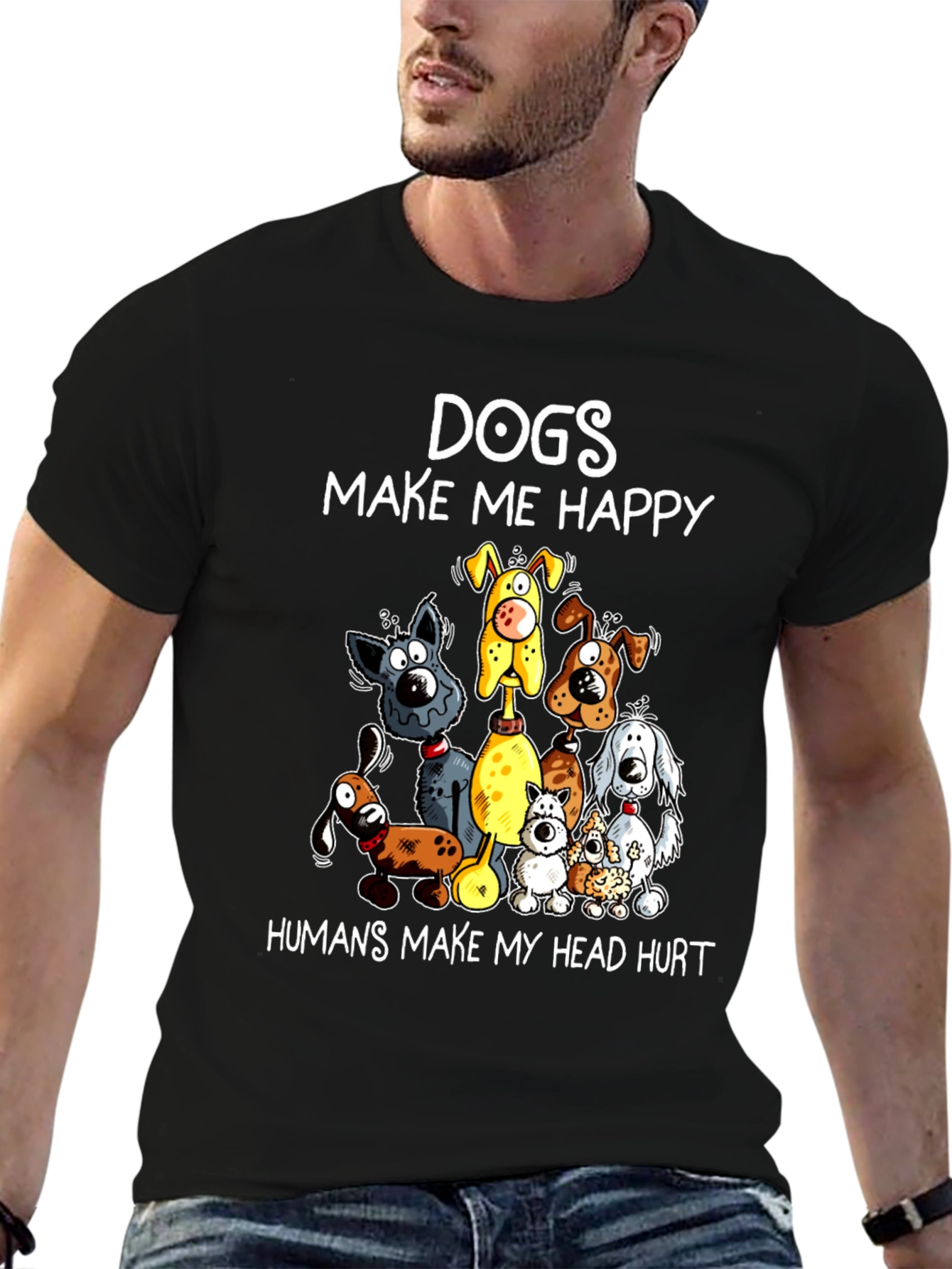 Dogs Make Me Happy T-Shirt