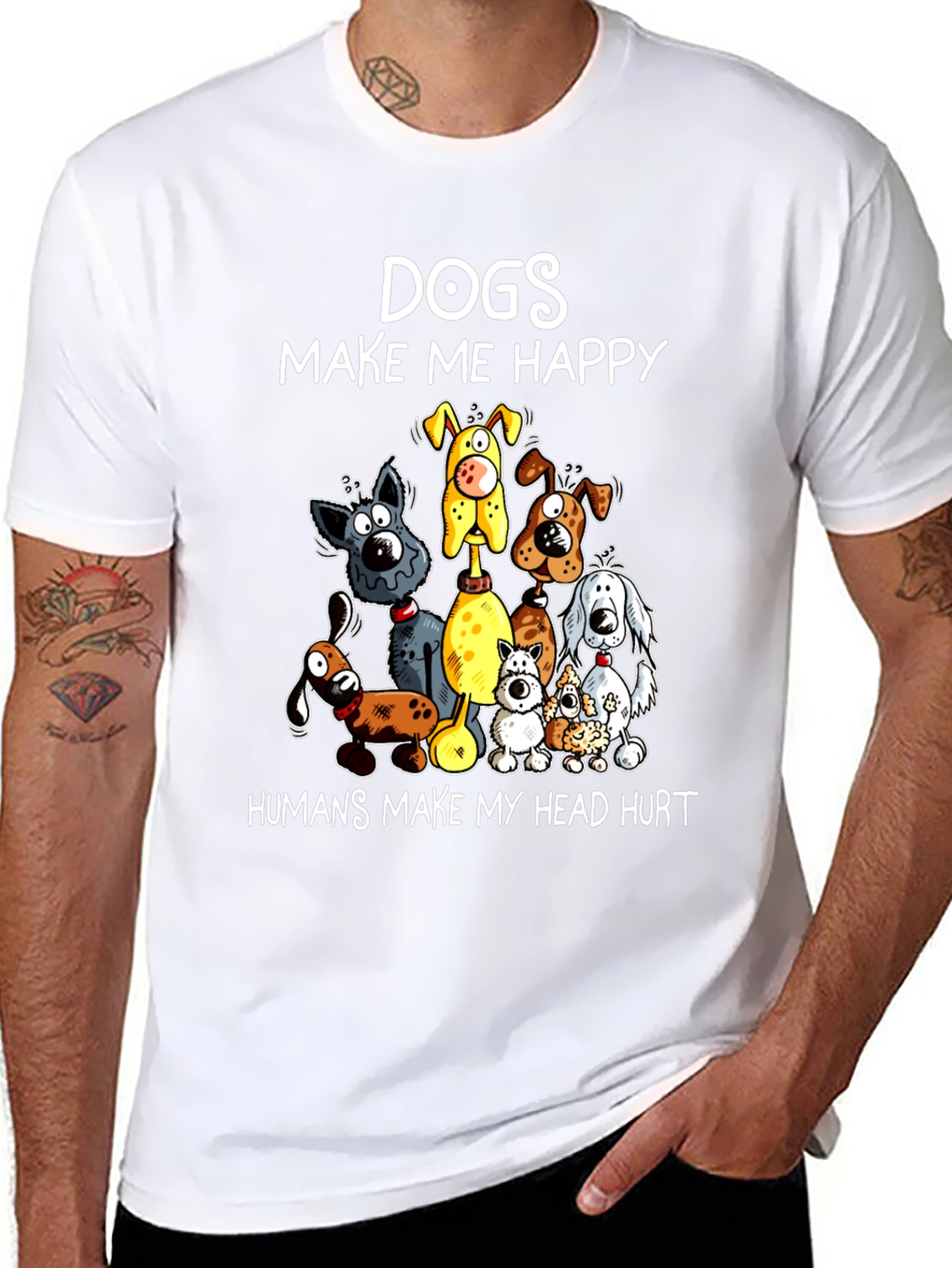 Dogs Make Me Happy T-Shirt
