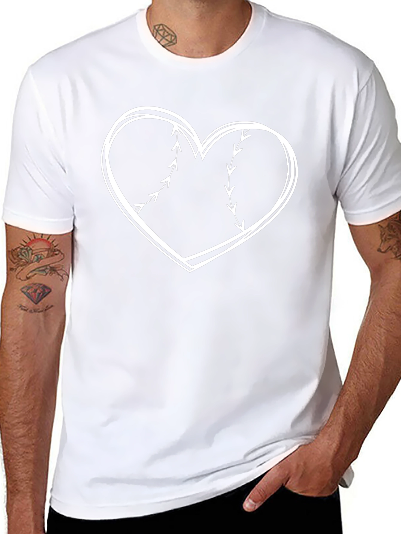 Baseball Heart Graphic Tee