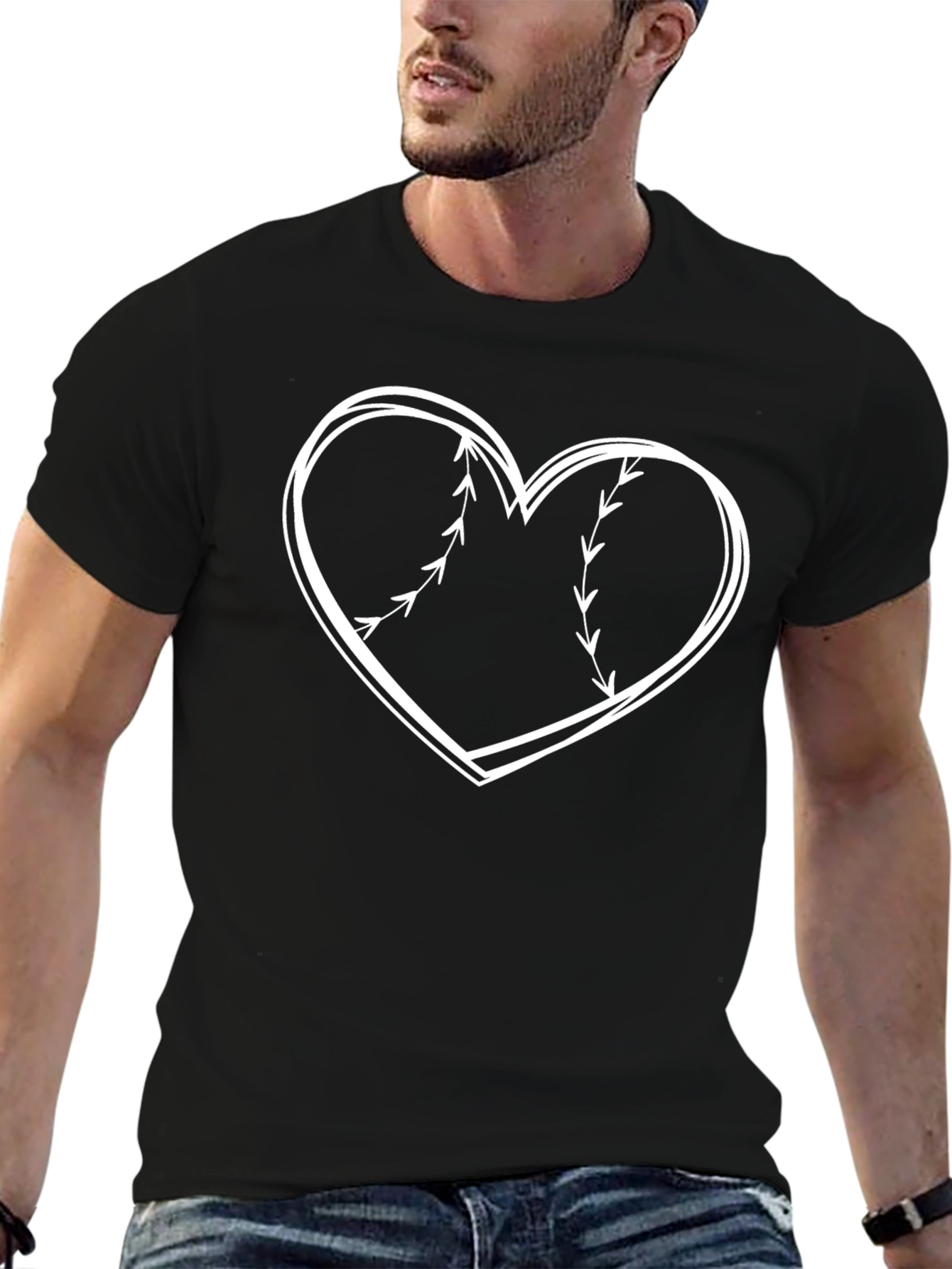 Baseball Heart Graphic Tee