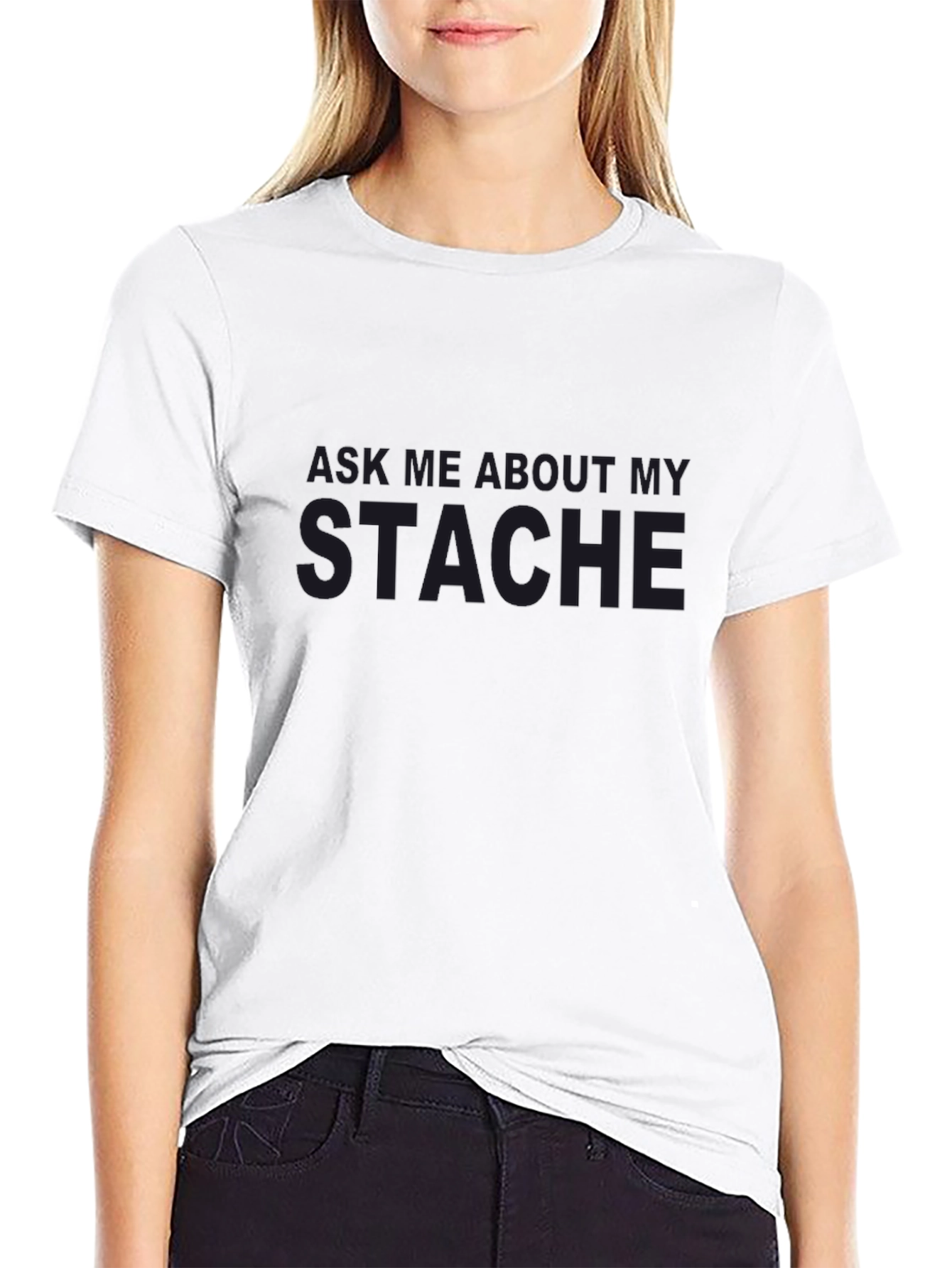 Ask Me About My Stache Graphic Tee