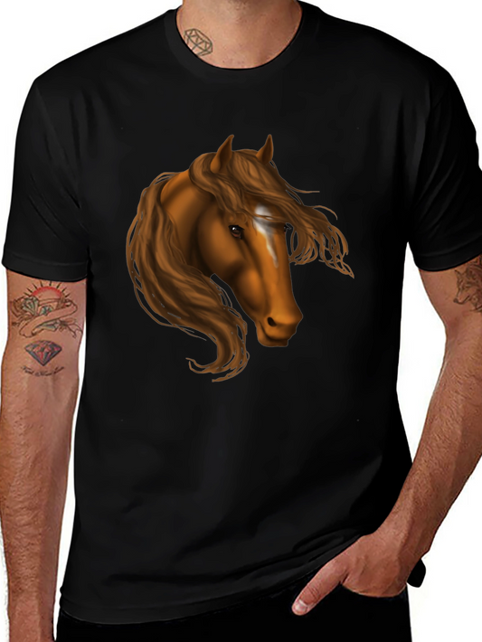 Horse Head Graphic Tee - Black T-Shirt