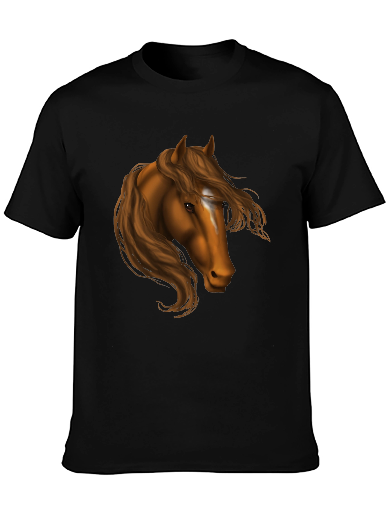 Horse Head Graphic Tee - Black T-Shirt