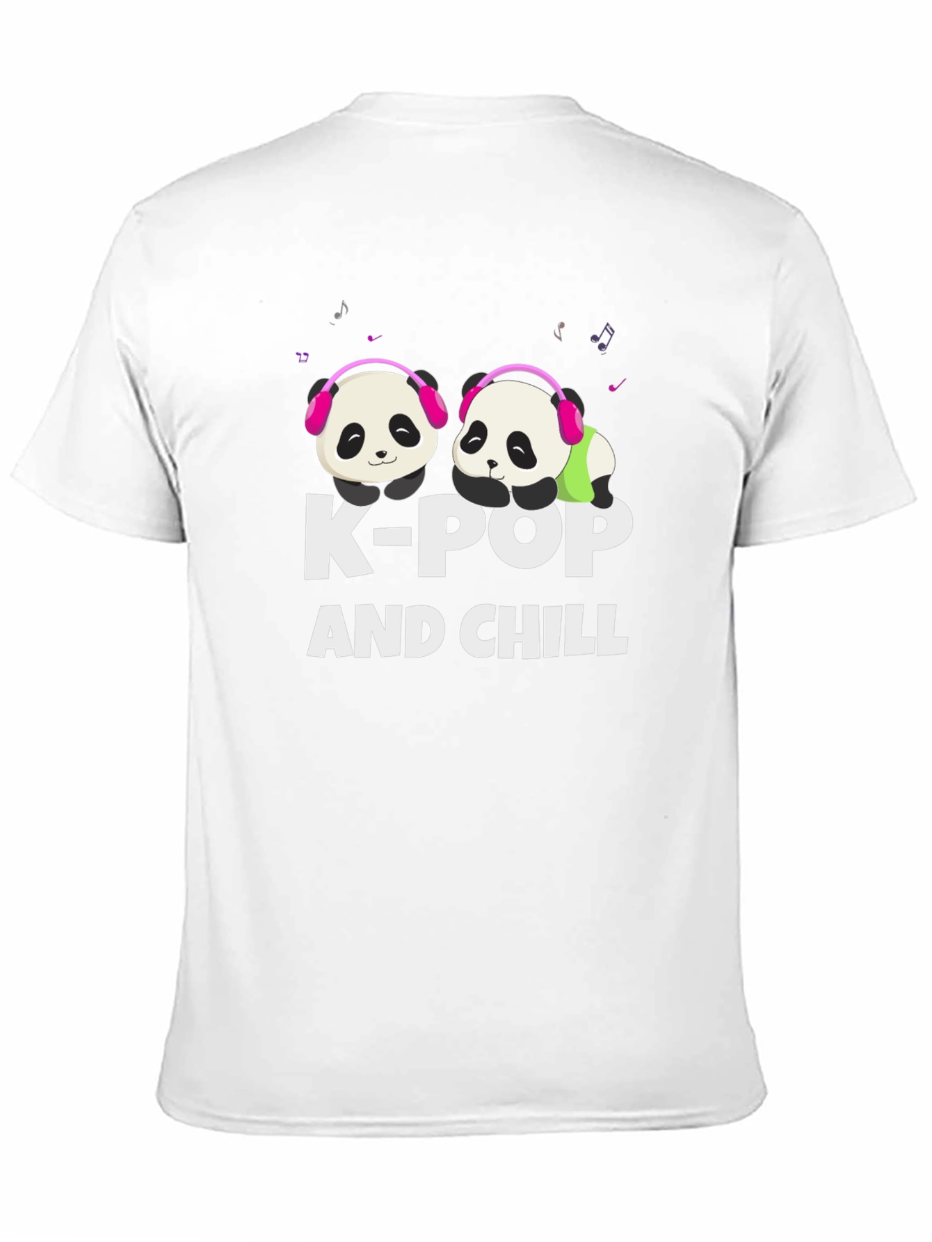 K-Pop and Chill Panda Graphic T-Shirt