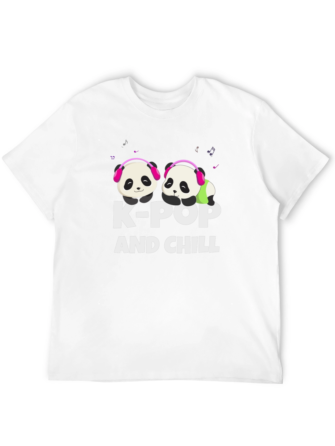 K-Pop and Chill Panda Graphic T-Shirt