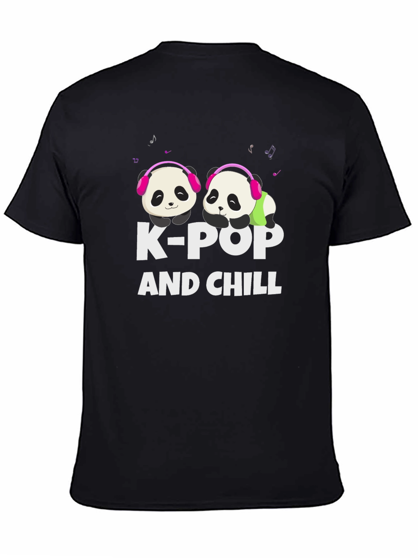 K-Pop and Chill Panda Graphic T-Shirt