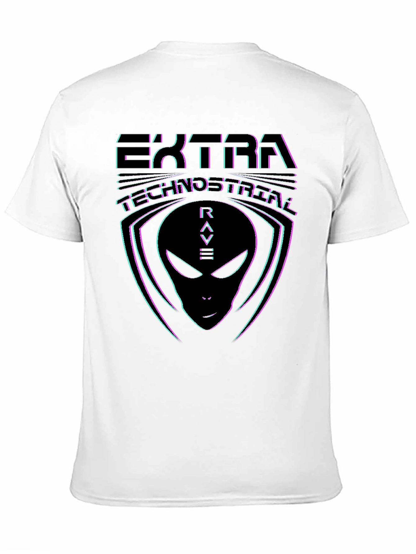 Ektra Technostreal Rave Alien Graphic Tee - Black