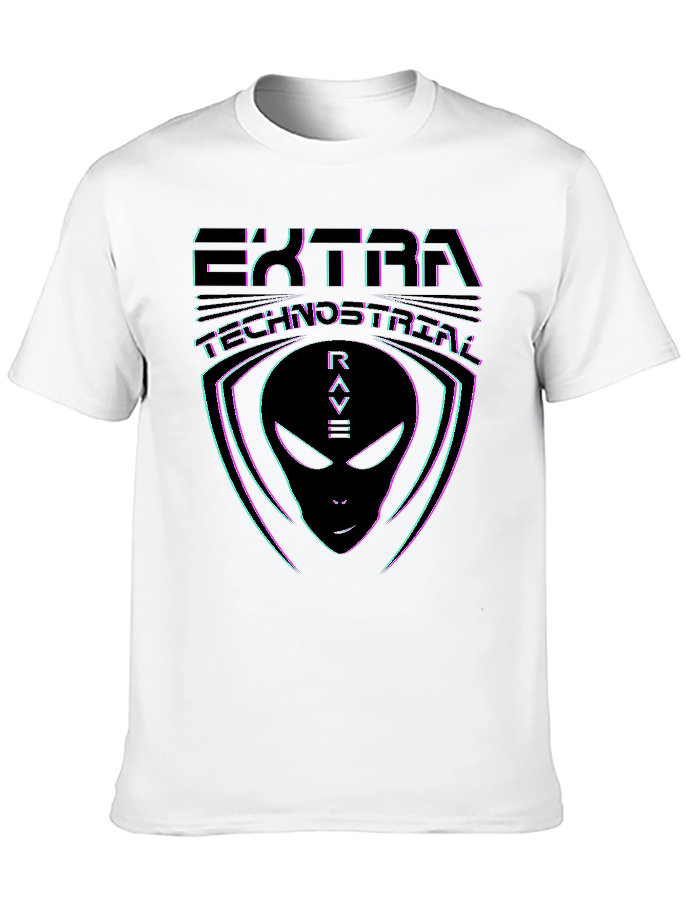 Ektra Technostreal Rave Alien Graphic Tee - Black