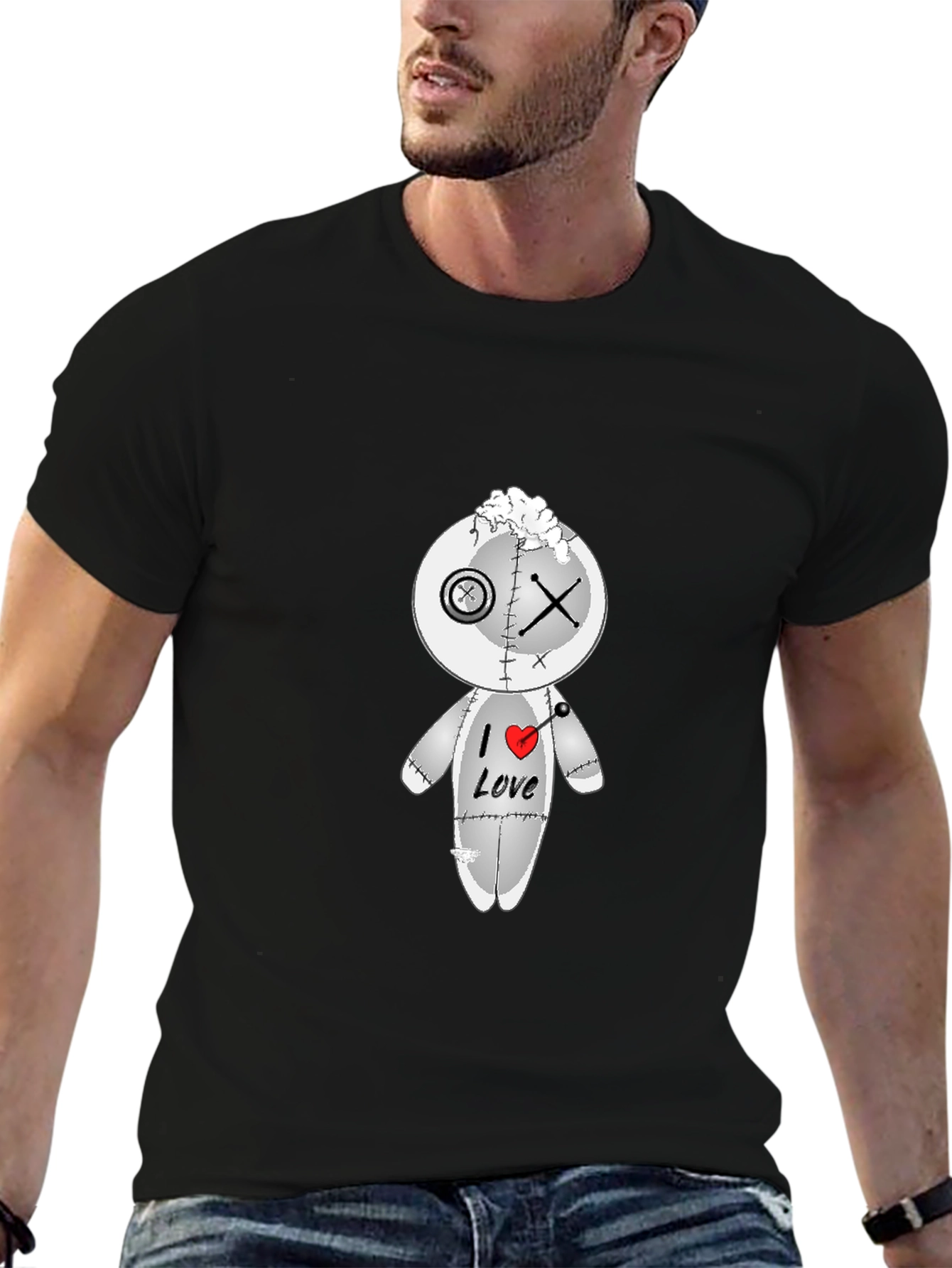 I Heart Love Voodoo Doll Graphic T-Shirt