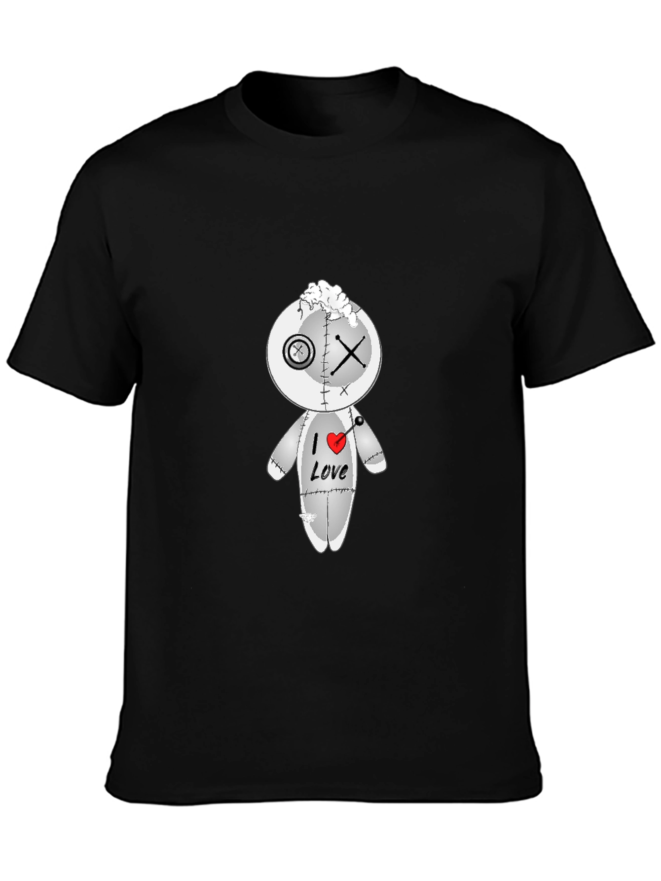 I Heart Love Voodoo Doll Graphic T-Shirt