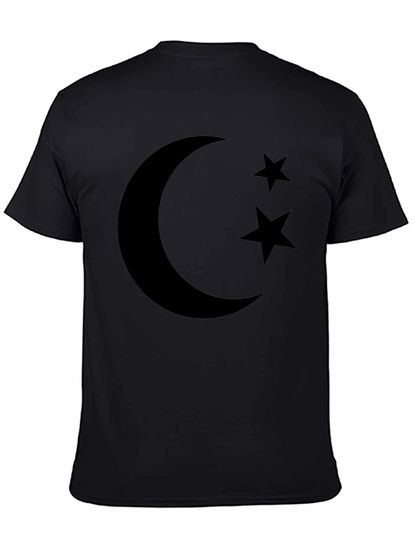 Black Crescent Moon & Stars Graphic Tee
