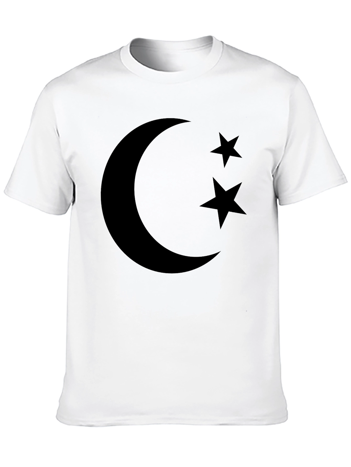 Black Crescent Moon & Stars Graphic Tee