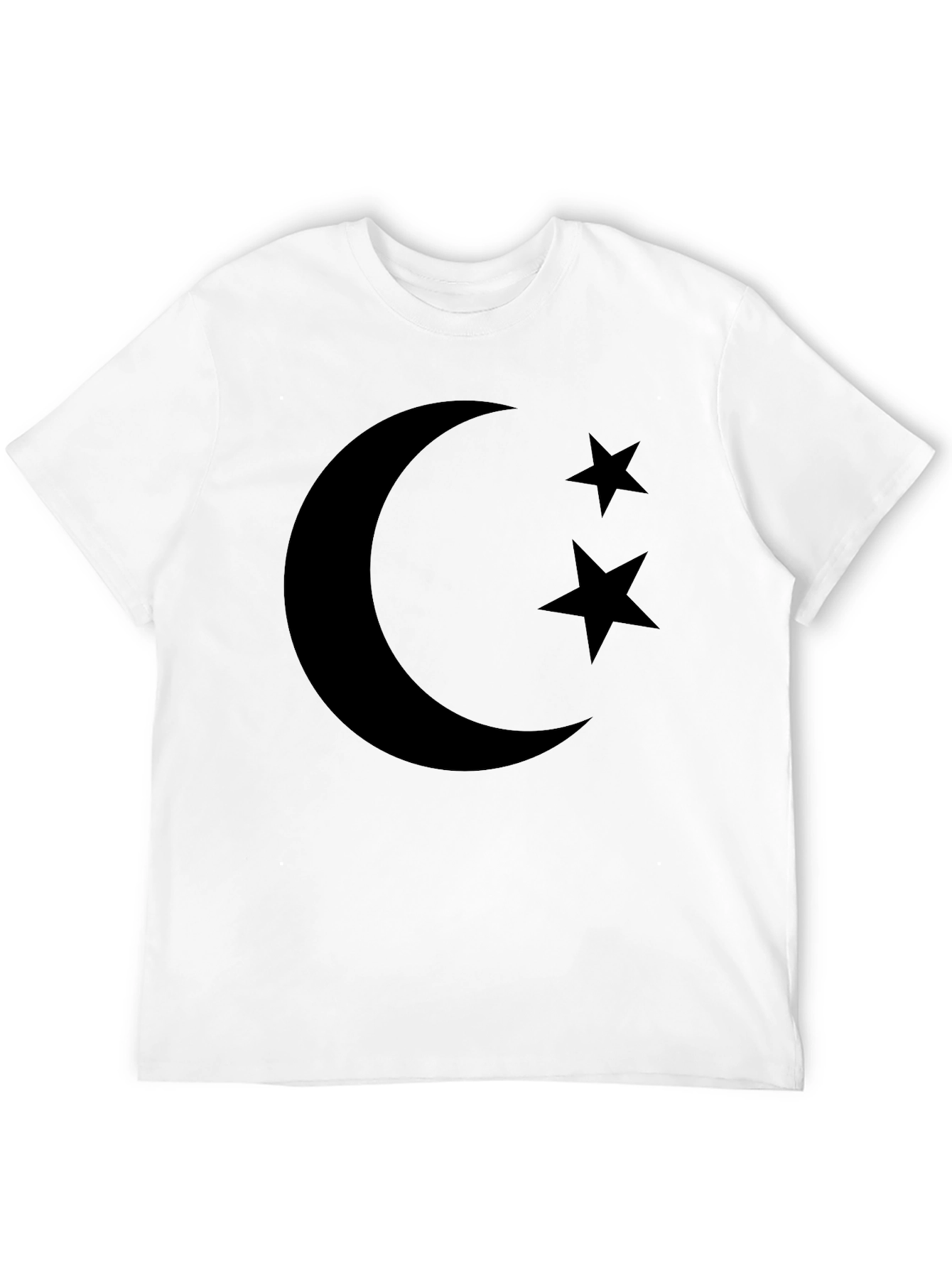 Black Crescent Moon & Stars Graphic Tee