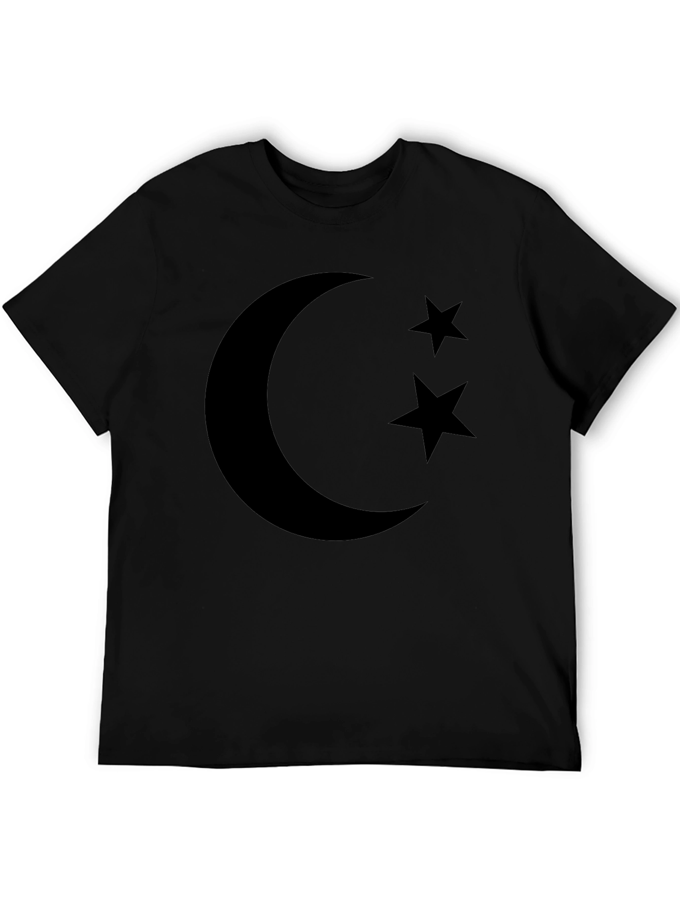 Black Crescent Moon & Stars Graphic Tee