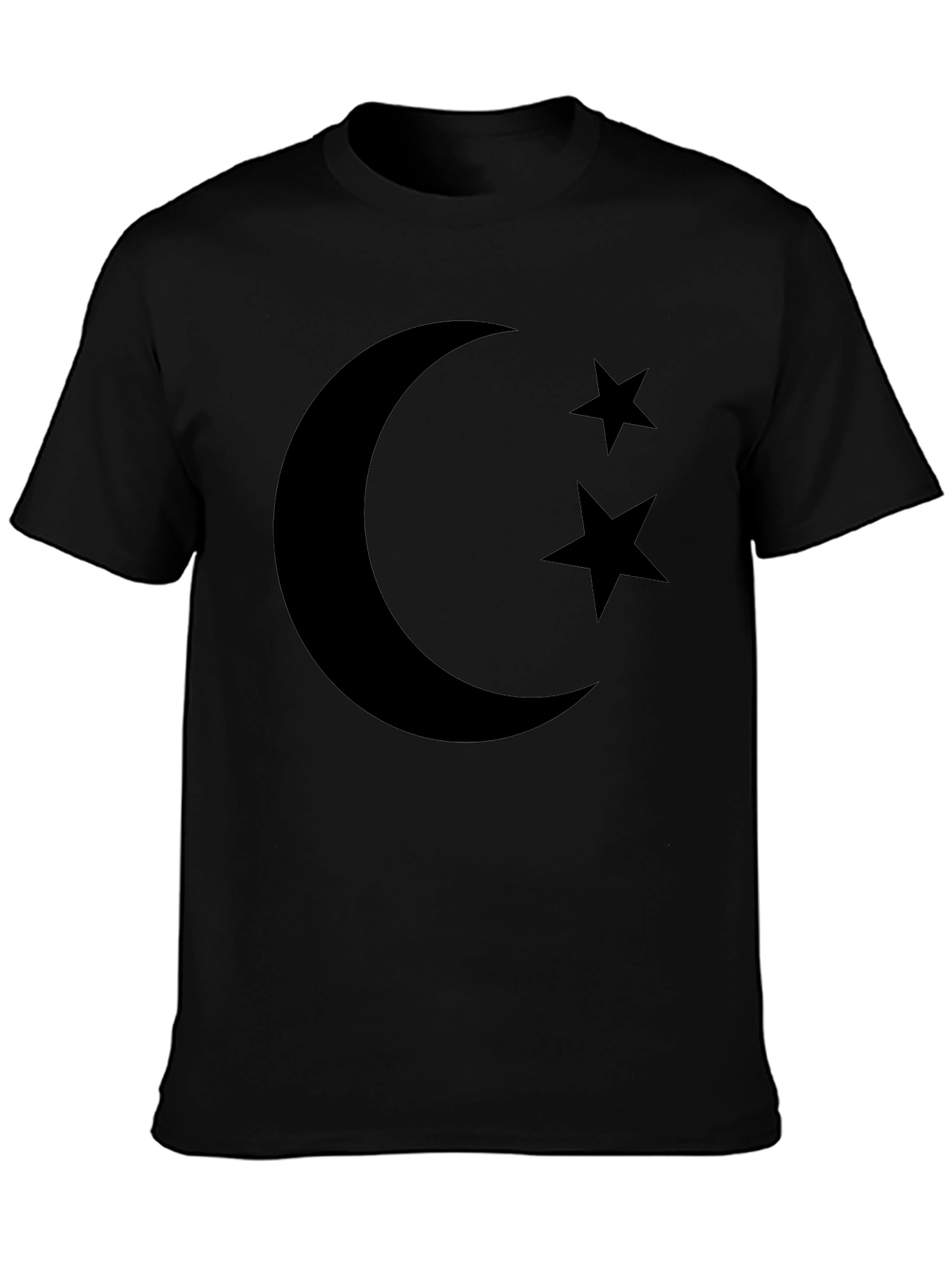 Black Crescent Moon & Stars Graphic Tee