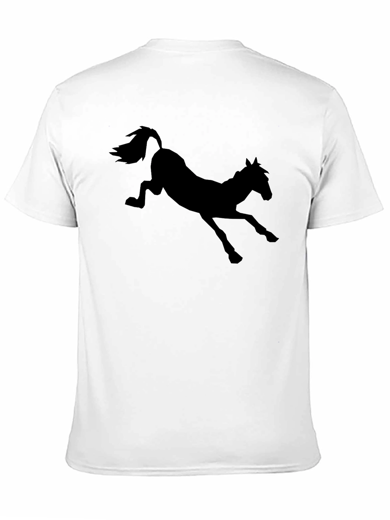 Mens Black T-Shirt with Horse Silhouette