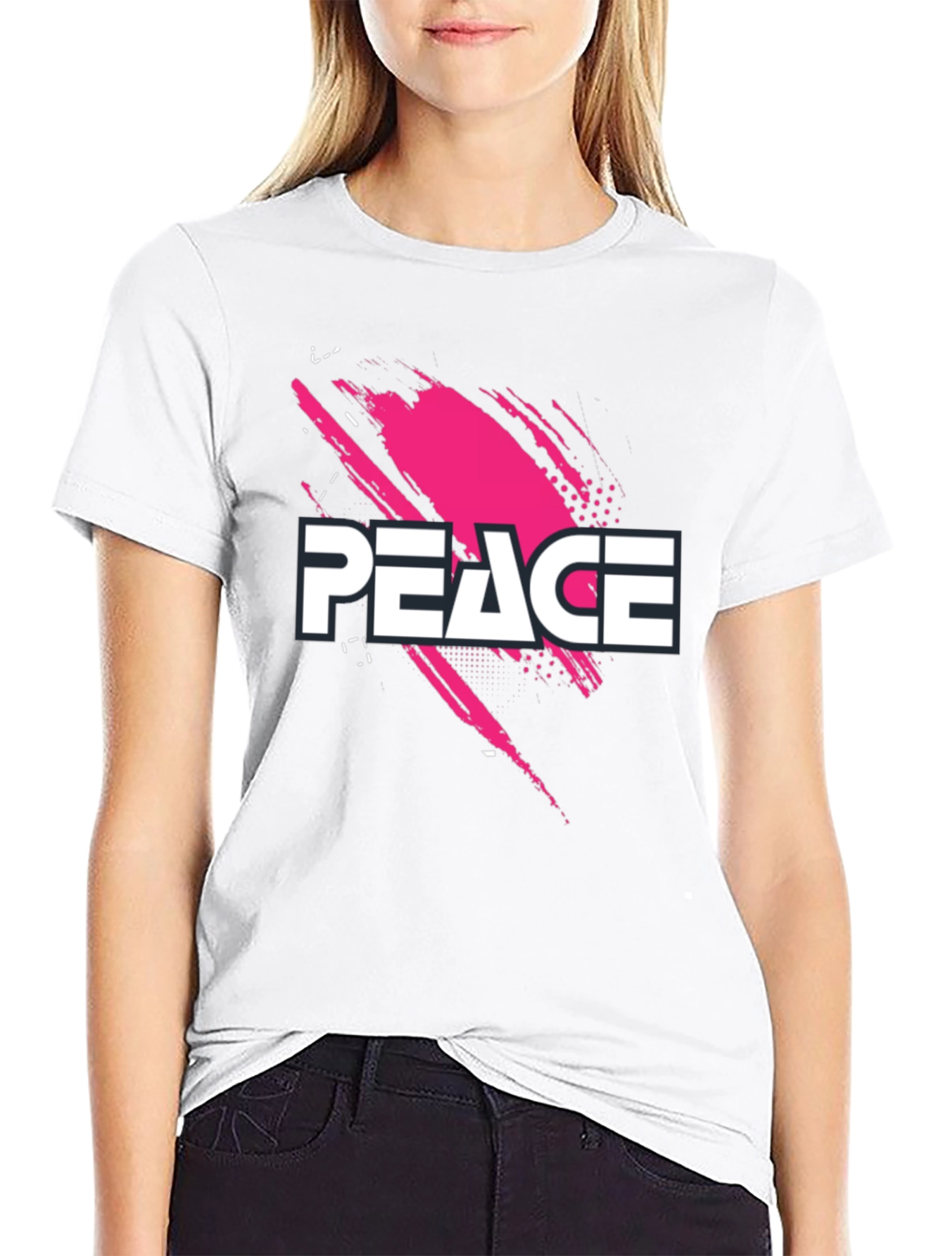 Peace Graphic Black T-Shirt