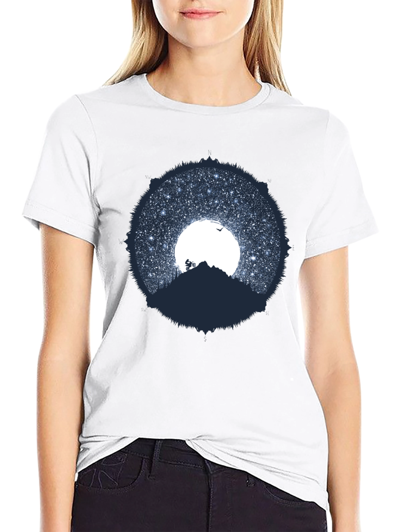 Mountain Biker Under the Stars T-Shirt
