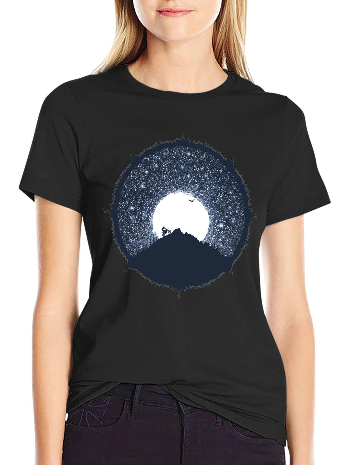 Mountain Biker Under the Stars T-Shirt