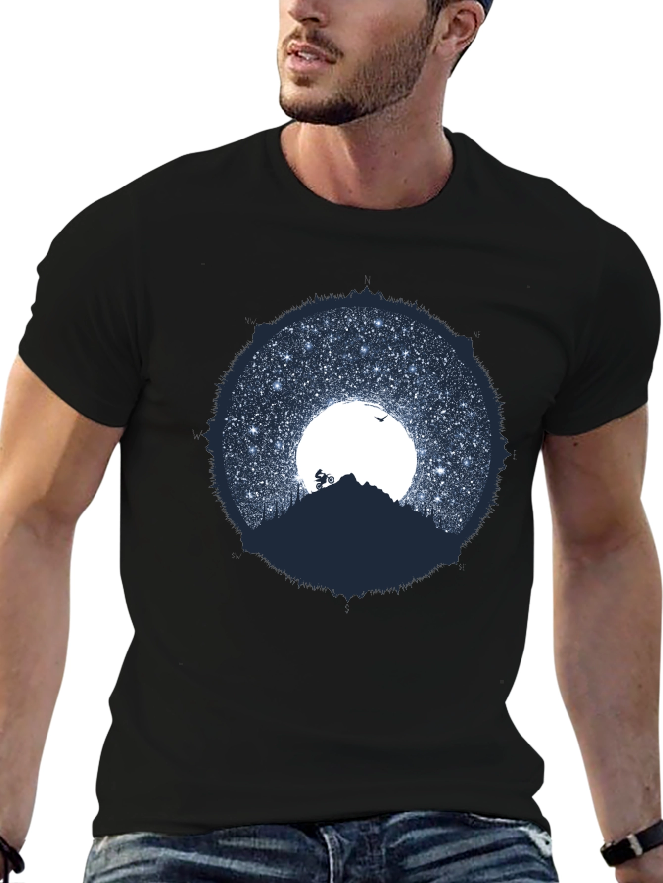 Mountain Biker Under the Stars T-Shirt