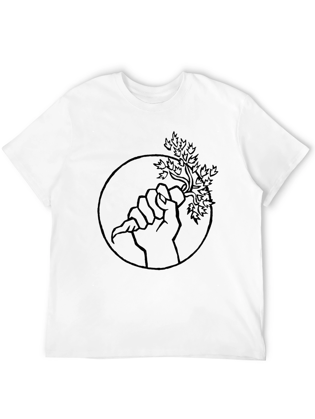 Natures Grip Graphic Tee - Black Cotton Shirt