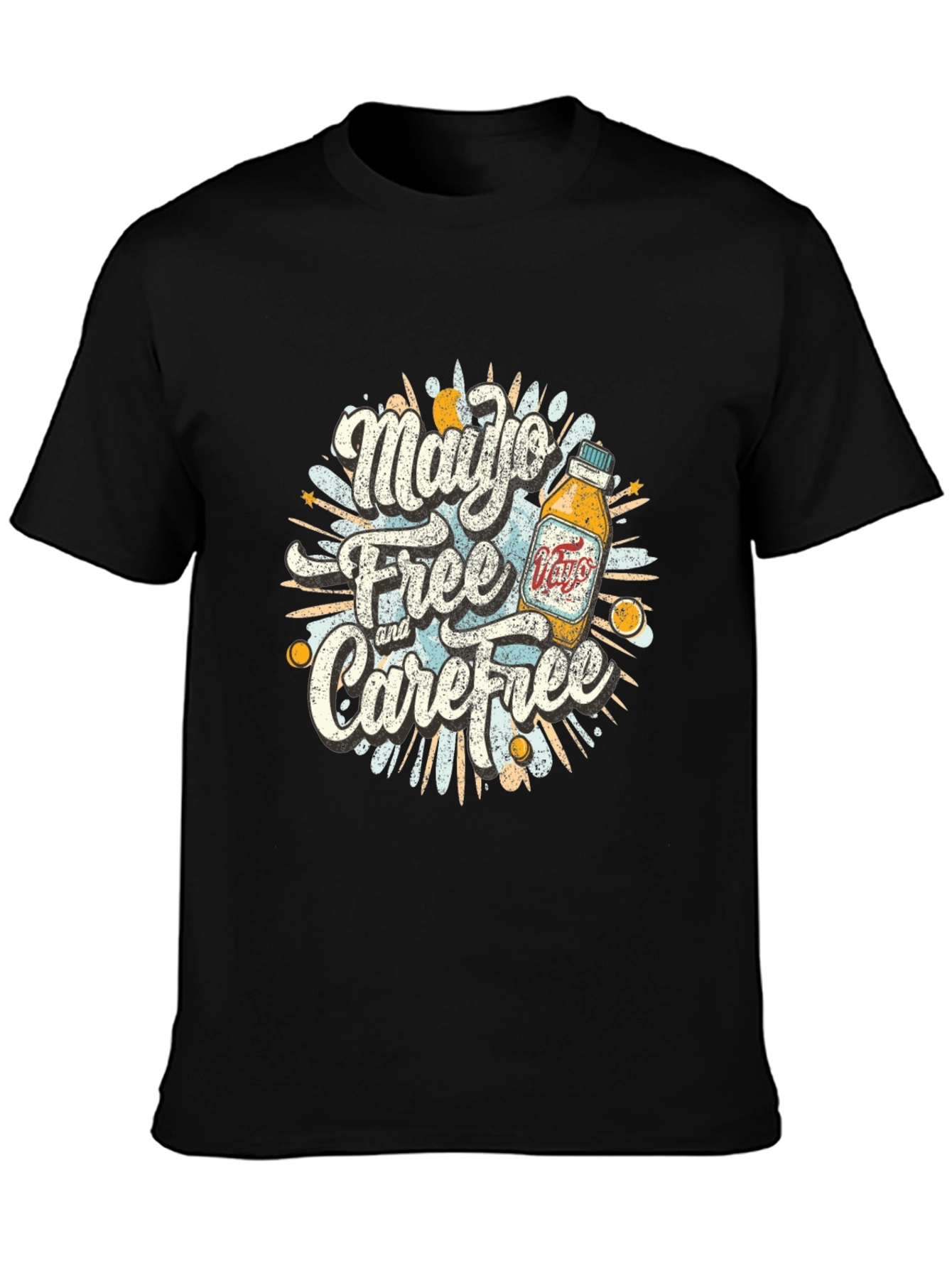 Mayo Free & Carefree Black Graphic Tee