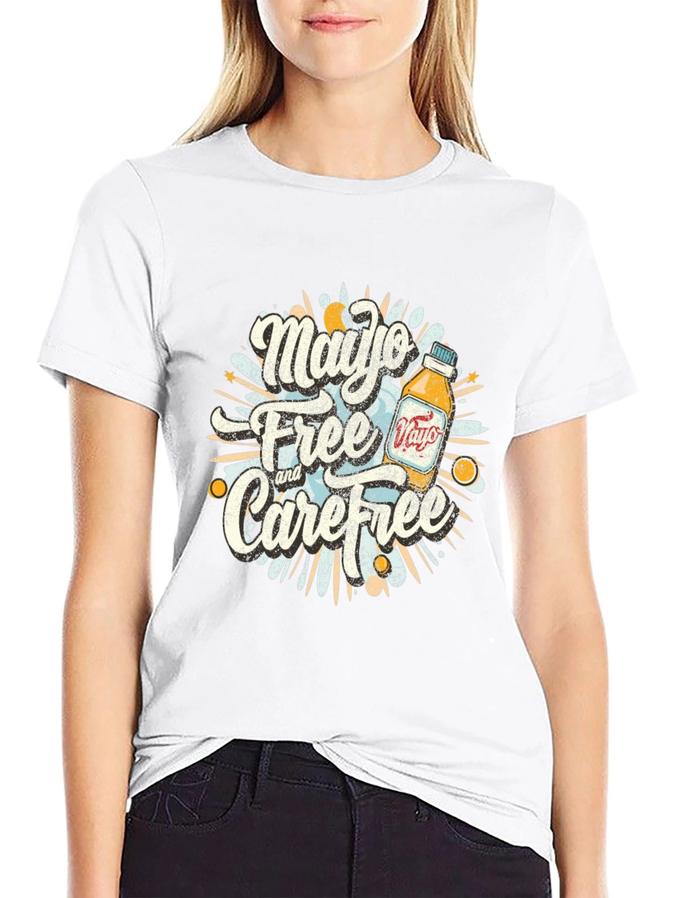 Mayo Free & Carefree Black Graphic Tee