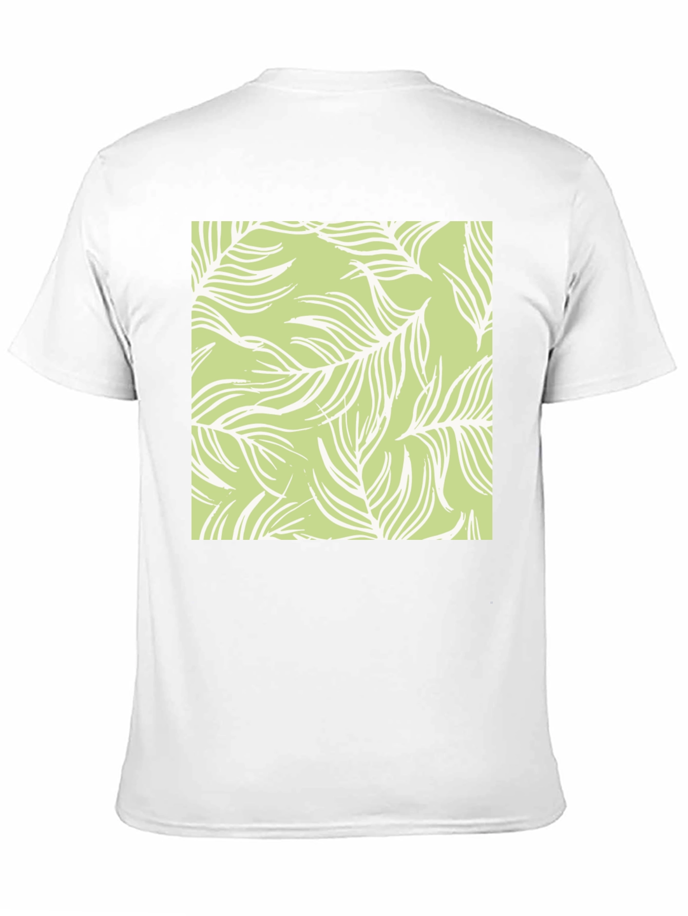 Nature Pattern Tee - Black Cotton Casual