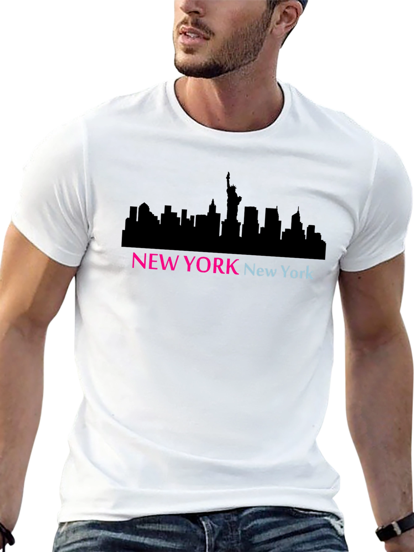 New York Skyline Graphic T-Shirt