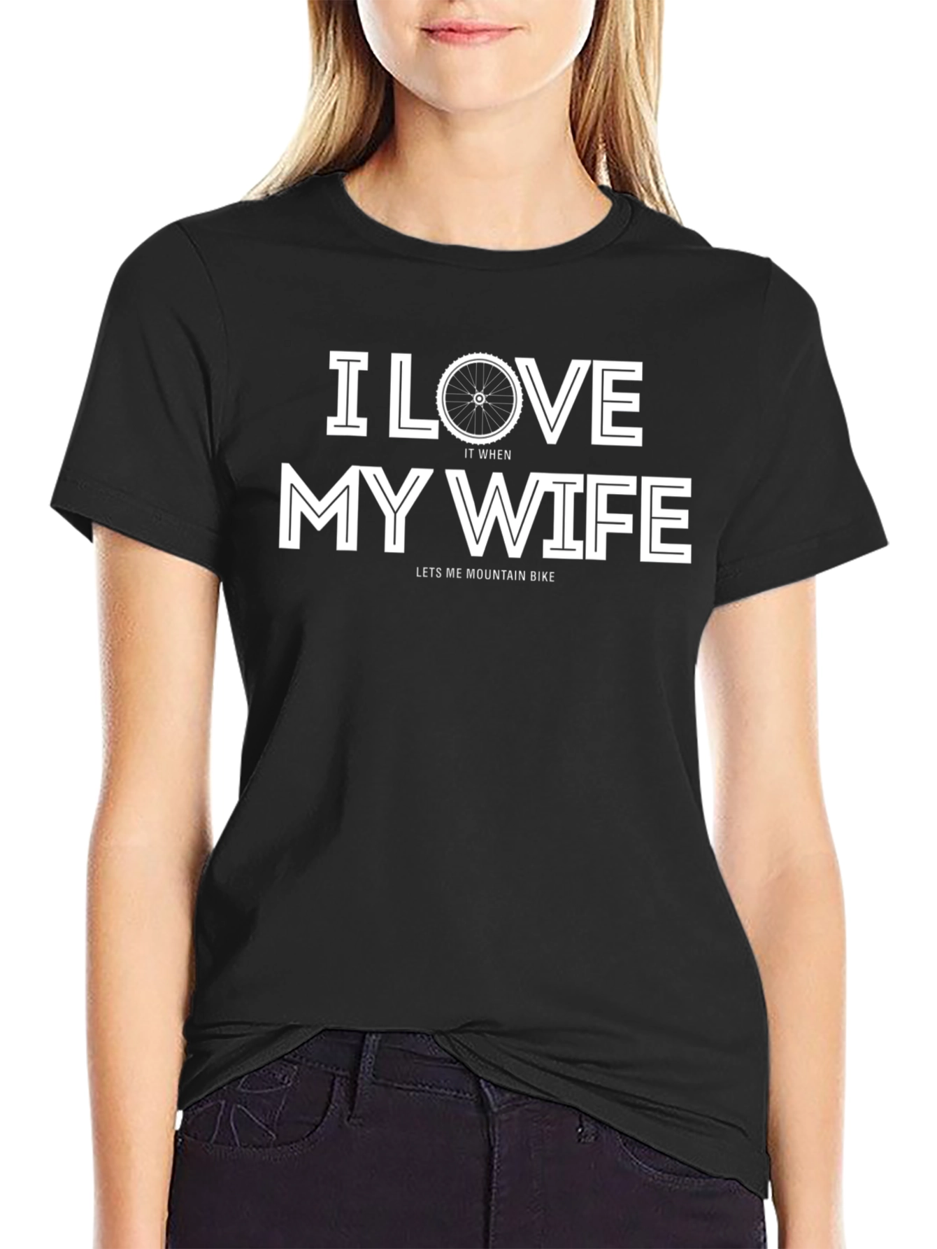 I Love My Wife Mountain Bike Graphic T-Shirt