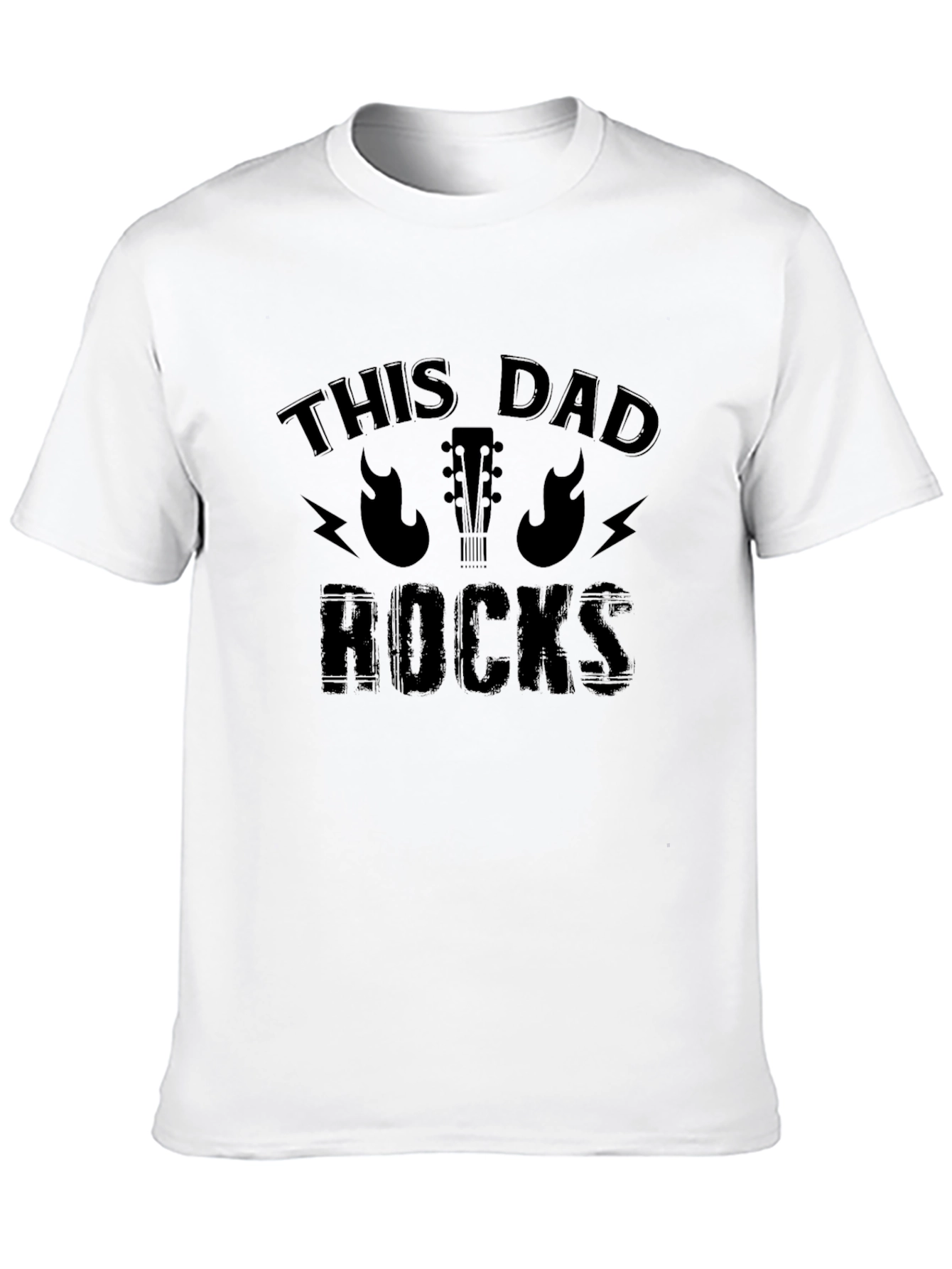 This Dad Rocks Graphic Tee - Black T-Shirt