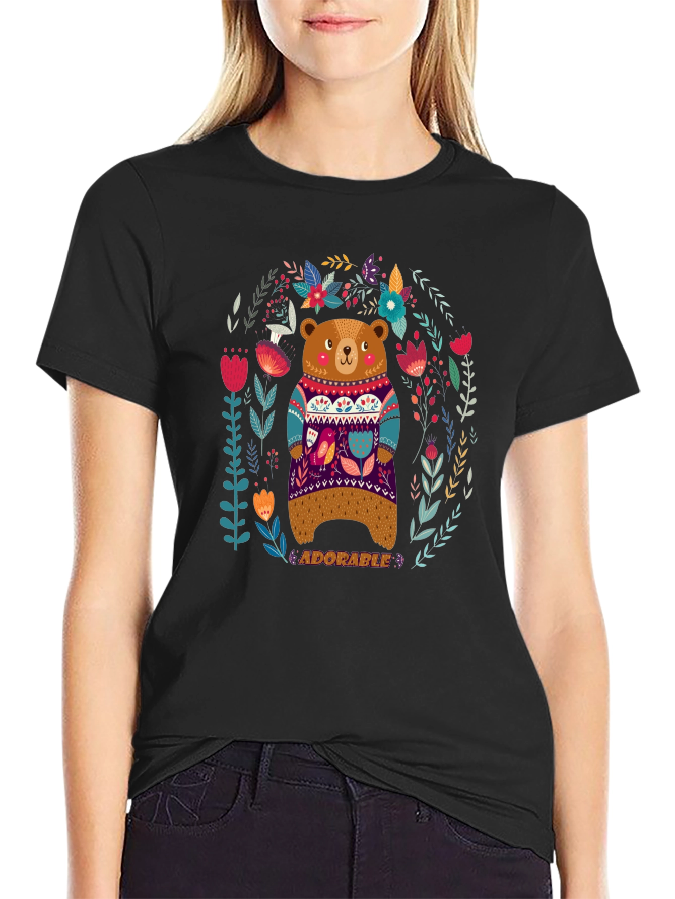 Adorable Bear Graphic T-Shirt - Unisex