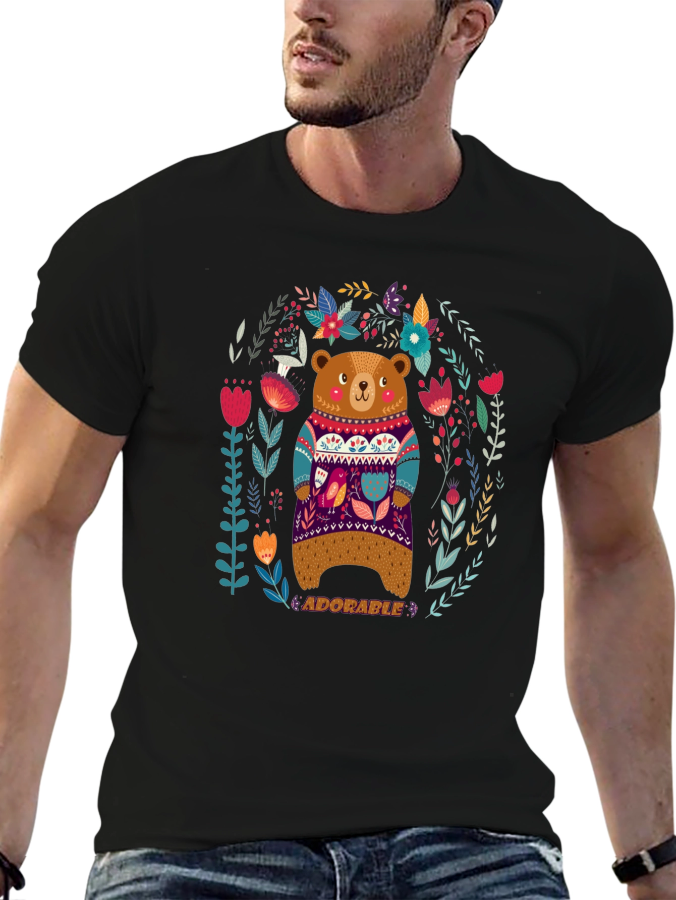 Adorable Bear Graphic T-Shirt - Unisex