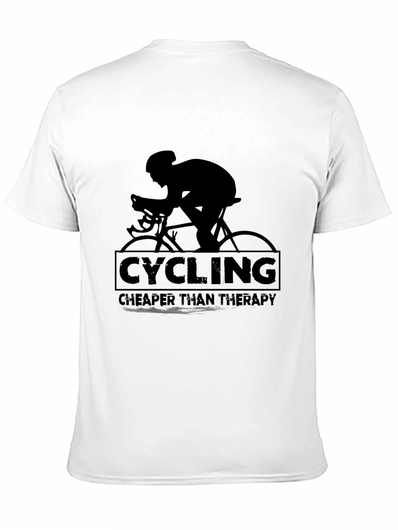 Cycling Cheaper Than Therapy T-Shirt - Black
