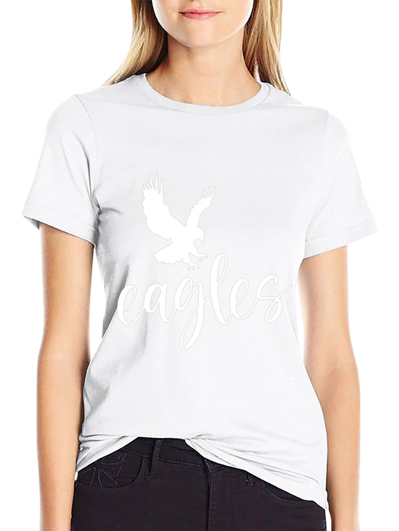 Eagles Graphic Tee - Black Cotton T-Shirt