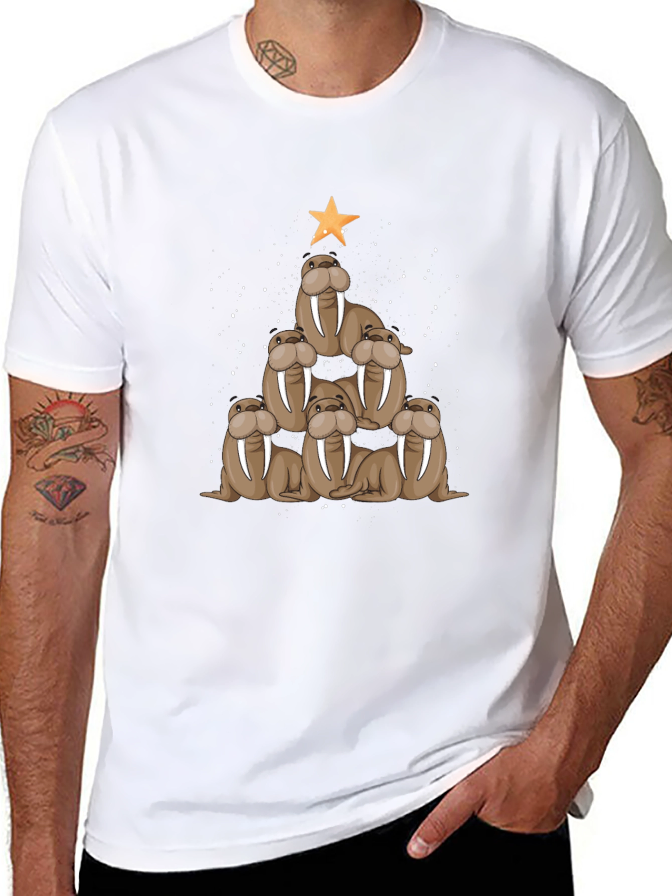 Walrus Christmas Tree T-Shirt