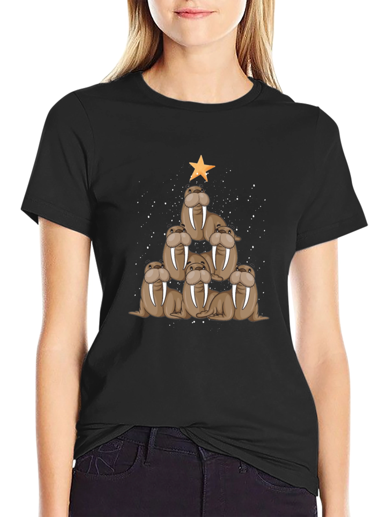 Walrus Christmas Tree T-Shirt