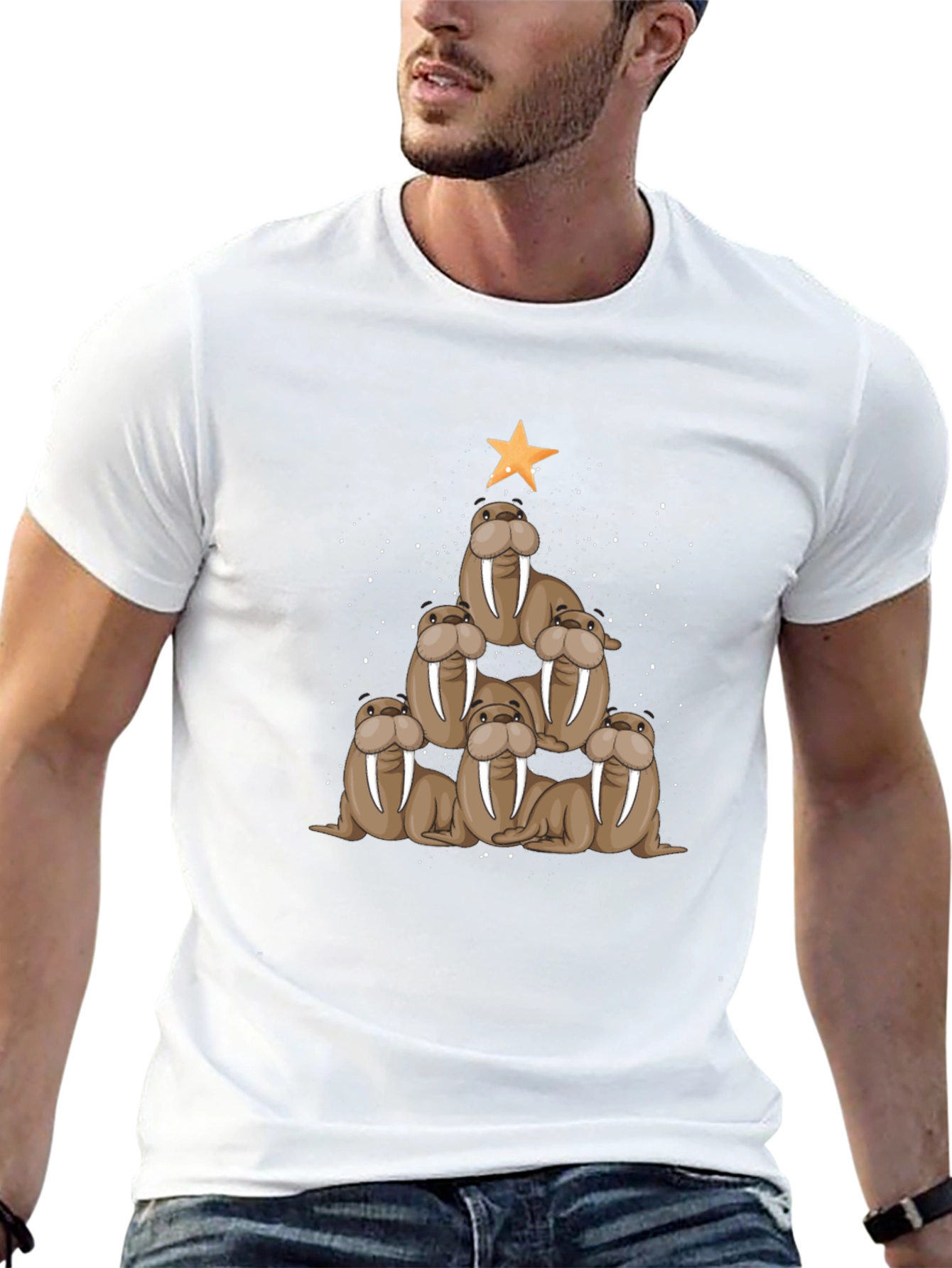 Walrus Christmas Tree T-Shirt