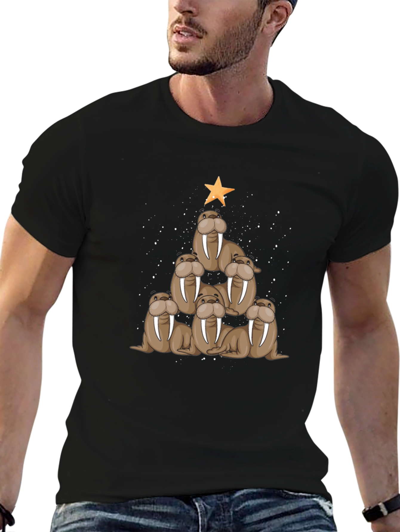 Walrus Christmas Tree T-Shirt