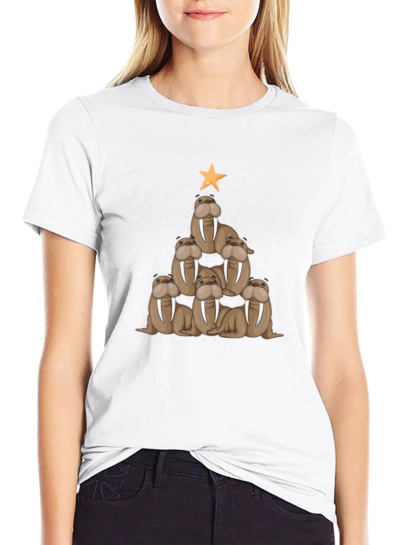 Walrus Christmas Tree T-Shirt