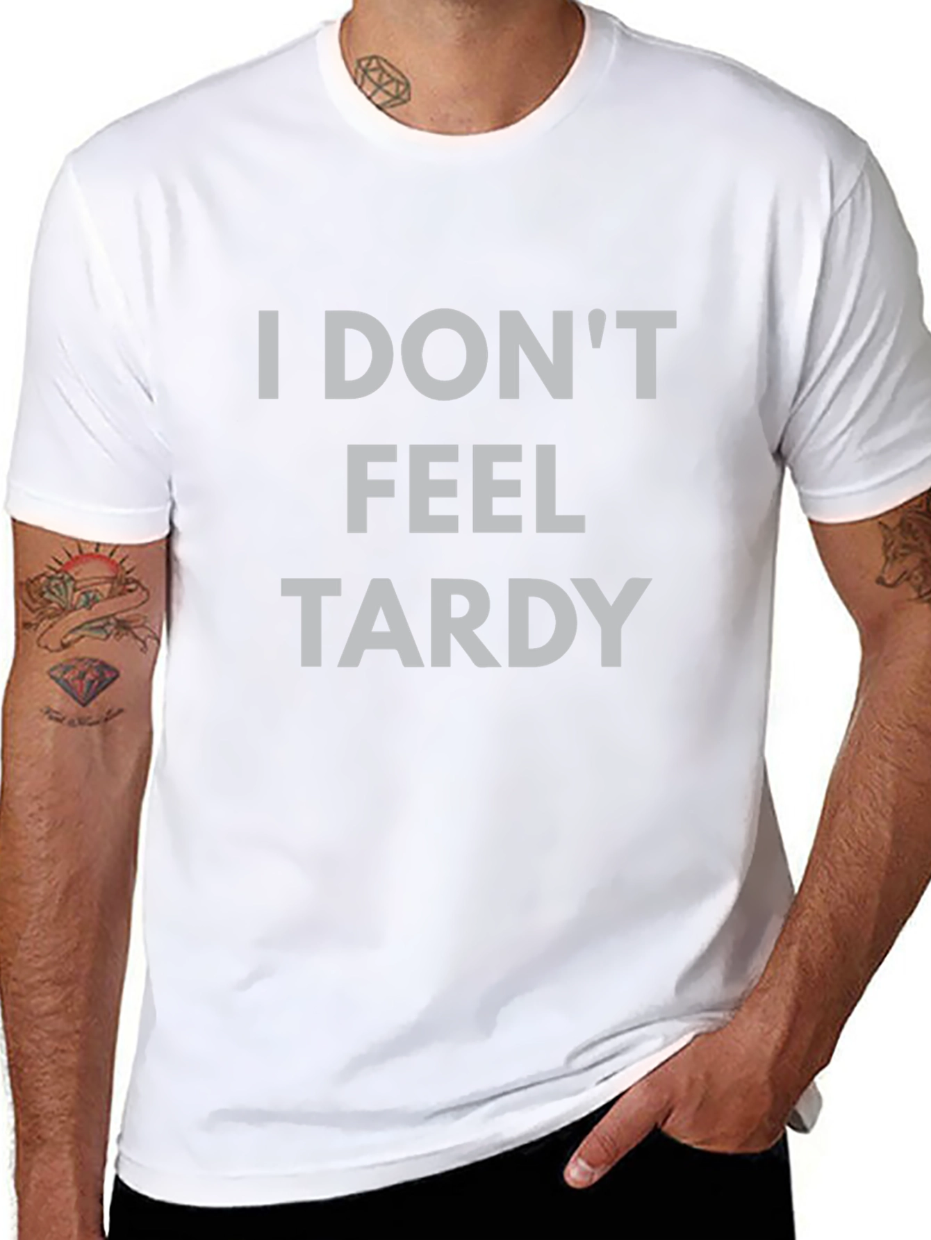 I Dont Feel Tardy Graphic Tee - Black