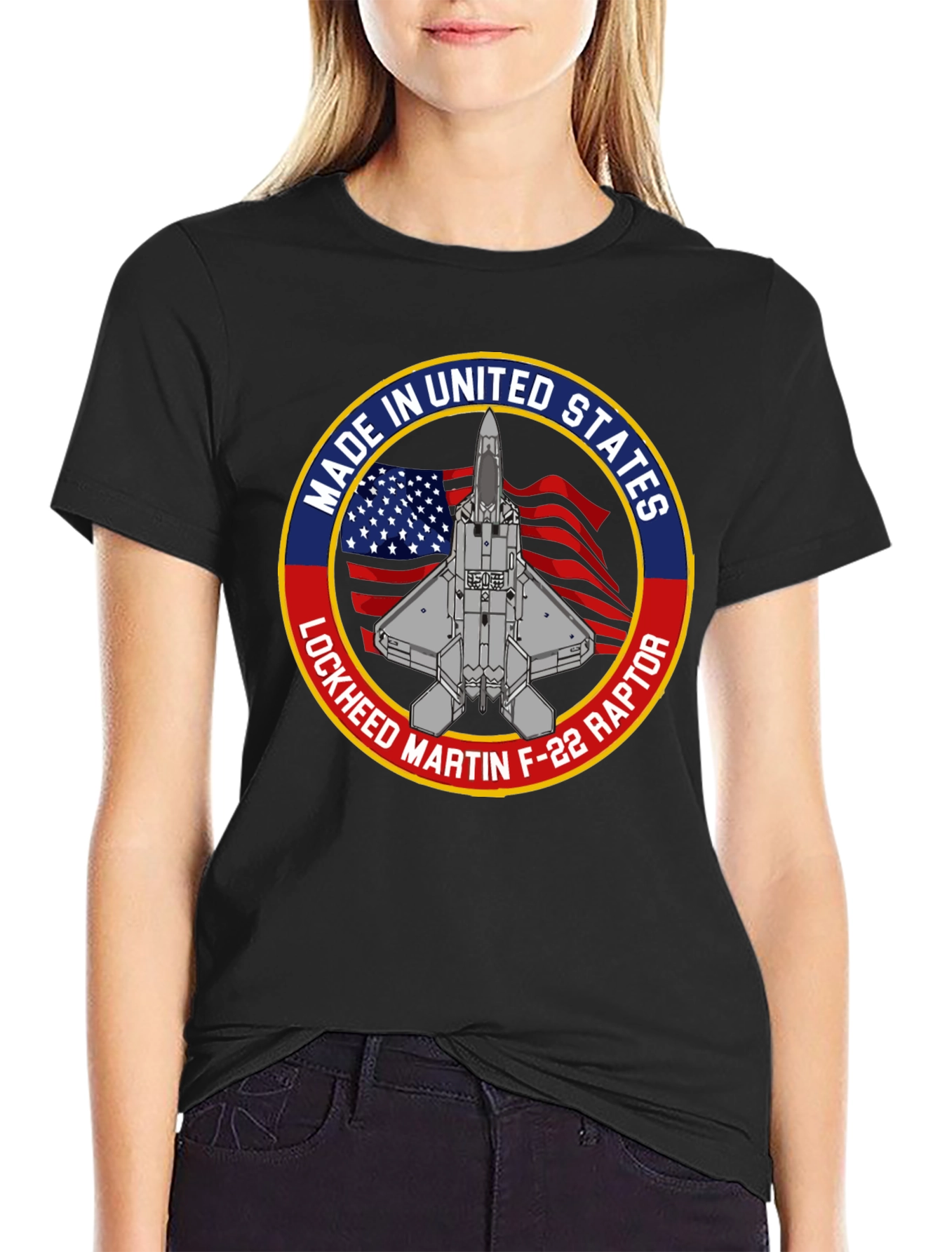 Lockheed Martin F-22 Raptor USA Made T-Shirt